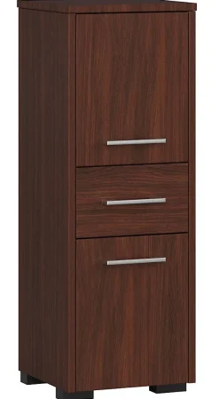 Akord Furniture Factory Colonne salle de bains AKORD FIN Wengé 30 cm 2 portes 1 tiroir façade Wengé 3 étagères 30x30x85 cm