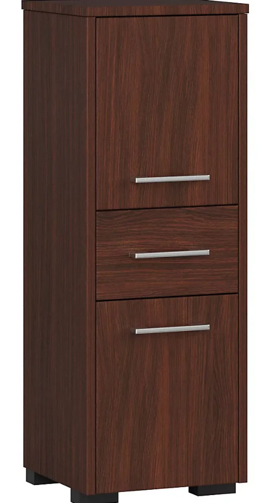 Akord Furniture Factory Colonne salle de bains AKORD FIN Wengé 30 cm 2 portes 1 tiroir façade Wengé 3 étagères 30x30x85 cm