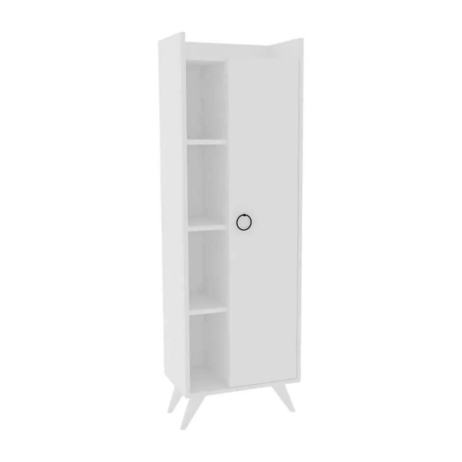 Pier Import Colonne salle de bains blanche, rangements mixtes MARFA