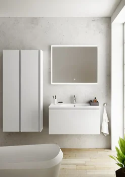 Ipiemme SRL Colonne salle de bains blanc mat l.35 x H.150 x P.30 cm, Pura+* Colonne De Salle De Bains