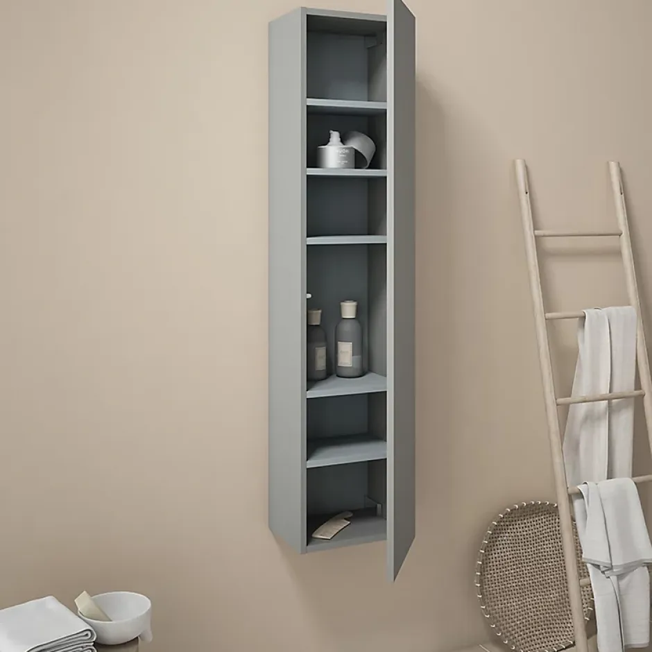 Autres Colonne suspendue de rangement gris, Odda* Meuble De Salle De Bains Faible Profondeur