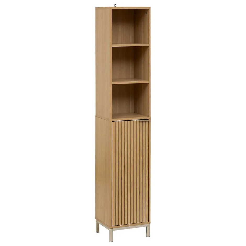 5Five Colonne Tasso 1 porte effet bois naturel - Beige-* Colonne De Salle De Bains