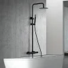 Imex Products Colonne vasquedouche noire acier et laiton avec douchette anticalcaire et mitigeur thermostatique
