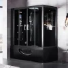 Archipel Combi Balneo douche Hammam CBH BLACK 179x97 - GAUCHE* Baignoire Balnéo