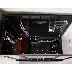 Archipel Combi Balneo douche Hammam CBH BLACK 179x97 - GAUCHE* Baignoire Balnéo