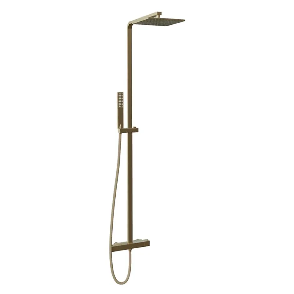 Cuisibane Combiné de douche et douchette SQUARE - Doré