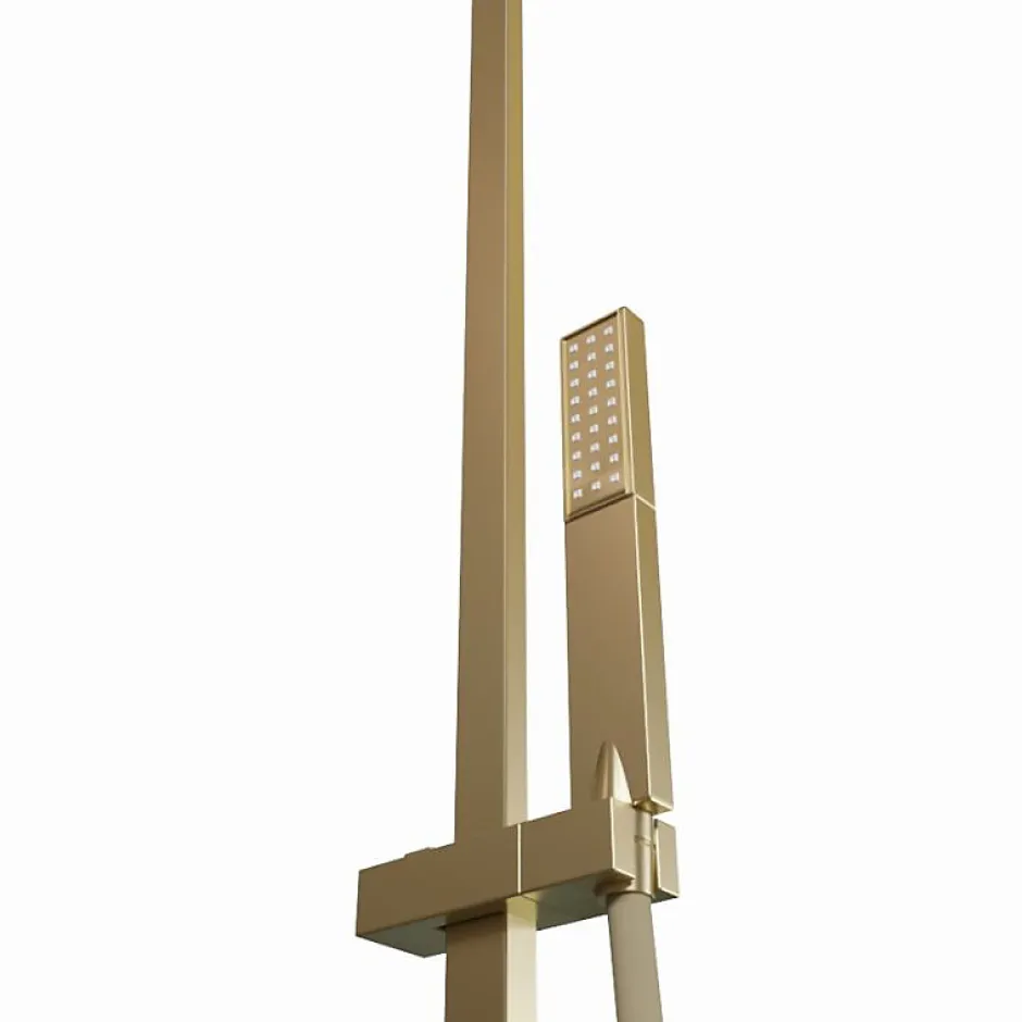 Cuisibane Combiné de douche et douchette SQUARE - Doré