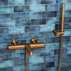 Essebagno Combiné support de douche cuivre brossé 3 pièces Luisa