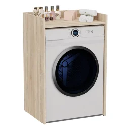 Autres COMO - Meuble de rangement pour machine à laver - Meuble SDB - 64x50x97.5 cm - Buanderie* Meuble De Salle De Bains Faible Profondeur