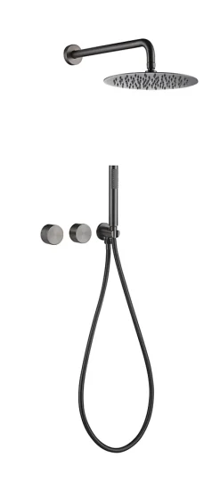 Hudor Composition de douche SC64 en laiton gun black collection Permesse