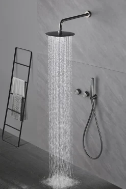 Hudor Composition de douche SC64 en laiton gun black collection Permesse