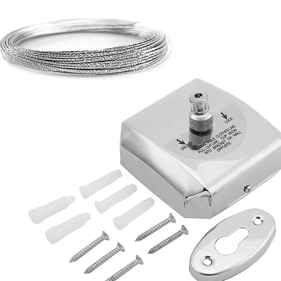 Fishtec Corde à Linge rétractable 2,8 m* Etendoir À Linge