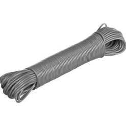 5Five Corde à linge L. 20 m gris intérieur et extérieur