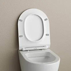 Bernstein Couvercle / Lunette de WC plat Siège de WC Duroplast Couvercle frein de chute - 46,4x36,4x4,9cm - U2019* Abattant Wc