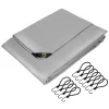 ECD Germany Couverture housse protection 4x6m 24m² en PVC imperméable + œillets 650g/m² gris