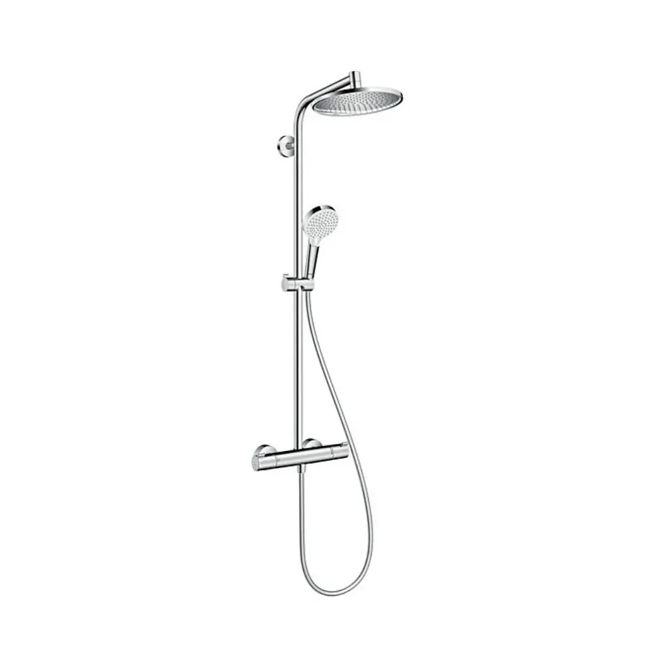 Hansgrohe Crometta S 240 Colonne de douche 1 jet, avec Mitigeur thermostatique, Chrome* Colonne De Douche Thermostatique