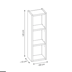 Otitec Cube de rangement - 20 x 65 cm - BOLD BLACK