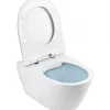 Sanindusa Cuvette de WC céramique traditionnelle suspendue système d'hygiène sans bride Rimflush 56 Sanlife blanc mate texturé* Wc Suspendu