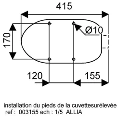 Allia Cuvette surélevée indépendante Publica - GEBERIT - 315500000