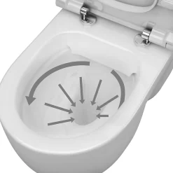 GoodHome Cuvette suspendu sans bride Winam* Wc Suspendu