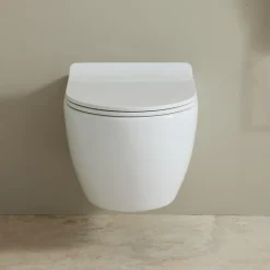 Planète Bain Cuvette suspendue sans bride avec abattant slim - Ceres