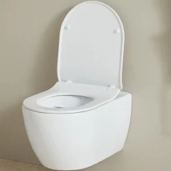 Planète Bain Cuvette suspendue sans bride avec abattant slim - Ceres