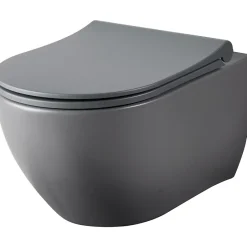 Planète Bain Cuvette suspendue sans bride Gris mat - Knidos