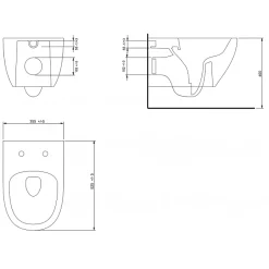Planète Bain Cuvette suspendue sans bride Gris mat - Knidos