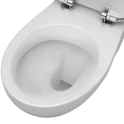 Cuvette suspendue Urmia en porcelaine vitrifiée avec abattant polypropylène blanc* Wc Suspendu