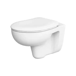 Cuvette suspendue Urmia en porcelaine vitrifiée avec abattant polypropylène blanc* Wc Suspendu