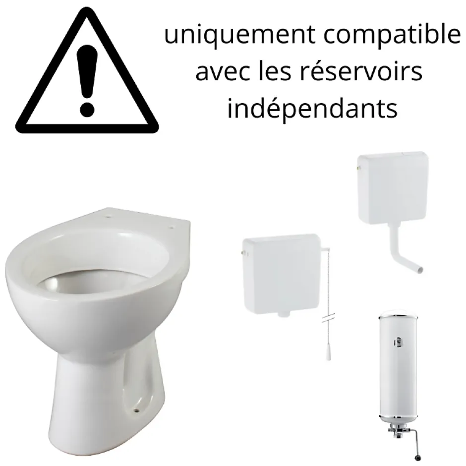 Planète Bain Cuvette WC à alimentation indépendante sortie verticale Atlas