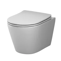 Am.Pm Europe Cuvette WC Suspendu Blanc Toilette Suspendu FlashClean WC sans rebord avec couvercle de siège SoftClose, CXB1701SC Blanc AM.PM