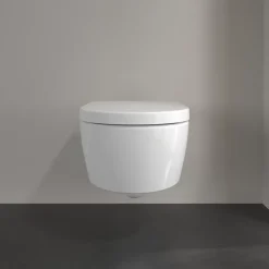 Villeroy & Boch Cuvette WC suspendu en céramique blanche et abattant fermeture ralentie Exclusive,* Wc Suspendu