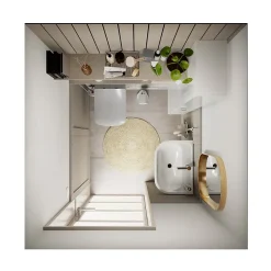 GoodHome Cuvette WC suspendu en céramique, l.36 x H.35,5 x P.50 cm, blanc, Levanna* Wc Suspendu
