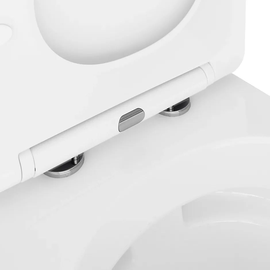 GoodHome Cuvette WC suspendu en céramique, l.36 x H.35,5 x P.50 cm, blanc, Levanna* Wc Suspendu