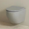 Planète Bain Cuvette WC suspendu gain de place 49 cm sans bride gris mat - Corolla* Wc Suspendu