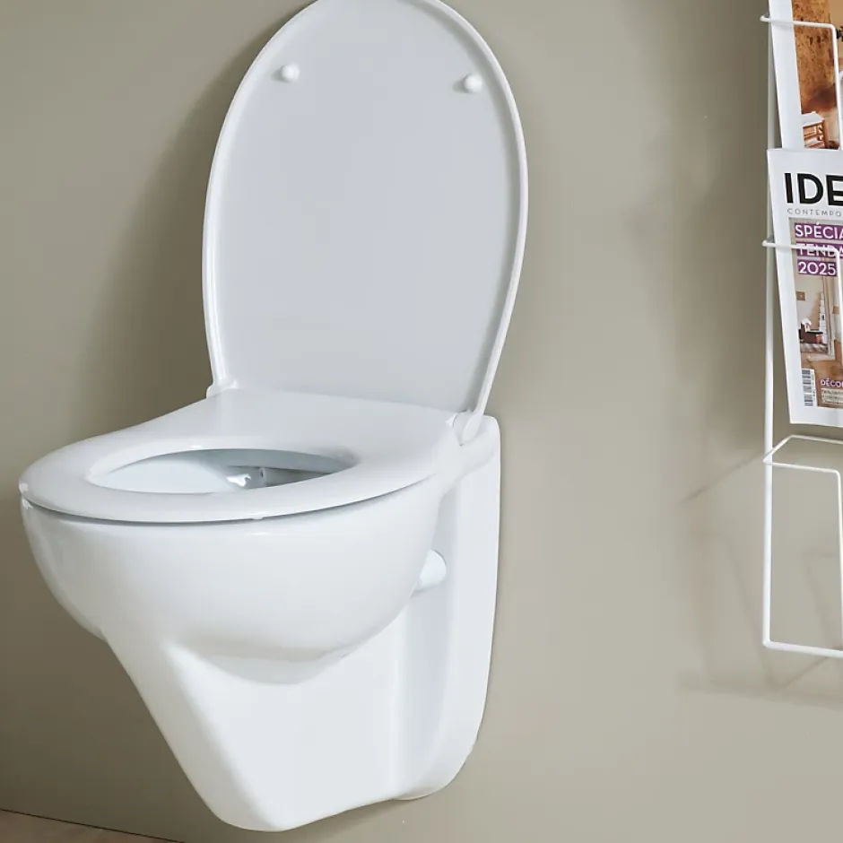 Planète Bain Cuvette WC suspendu PMR surélevée sans bride - AUSTIN