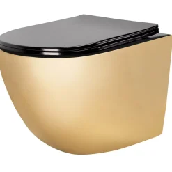 Rea Cuvette WC suspendue Carlo Mini Flat Gold/Black* Wc Suspendu