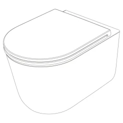 GoodHome Cuvette WC suspendue sans bride, effet Vortex, Luvia* Wc Suspendu
