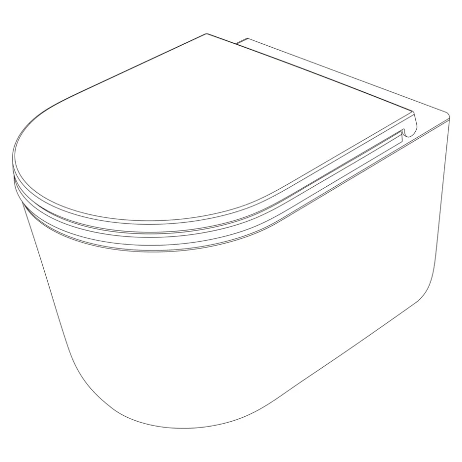 GoodHome Cuvette WC suspendue sans bride, effet Vortex, Luvia* Wc Suspendu