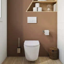 GoodHome Cuvette WC suspendue sans bride, effet Vortex, Luvia* Wc Suspendu