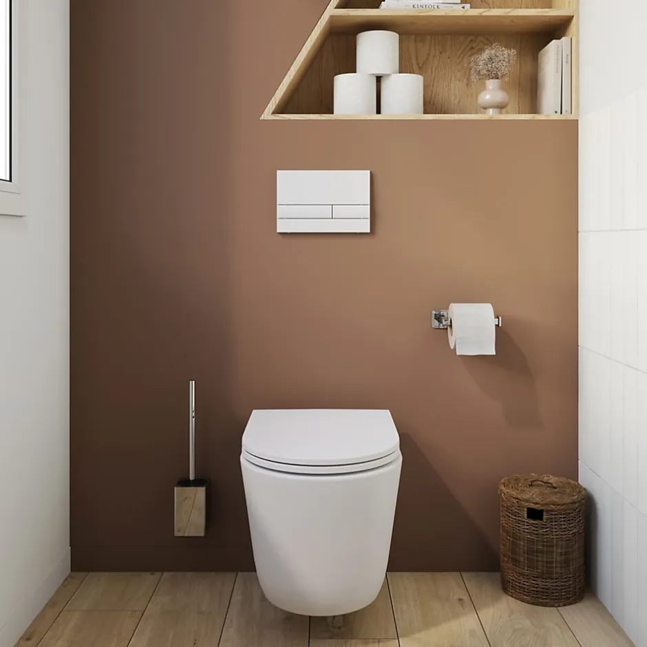 GoodHome Cuvette WC suspendue sans bride, effet Vortex, Luvia* Wc Suspendu