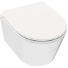 Siamp Cuvette WC suspendue sans bride avec abattant déclipsable et frein de chute