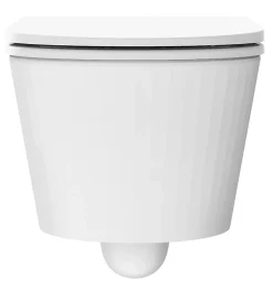 Siamp Cuvette WC suspendue sans bride avec abattant déclipsable et frein de chute