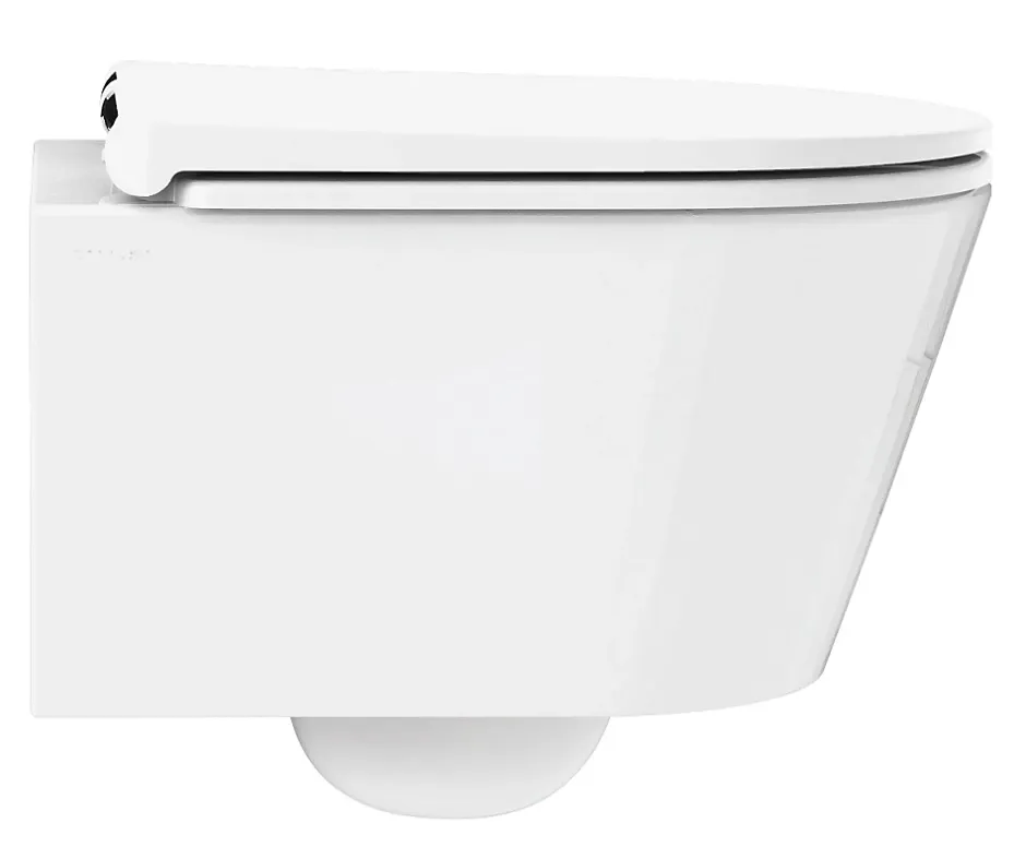 Siamp Cuvette WC suspendue sans bride avec abattant déclipsable et frein de chute