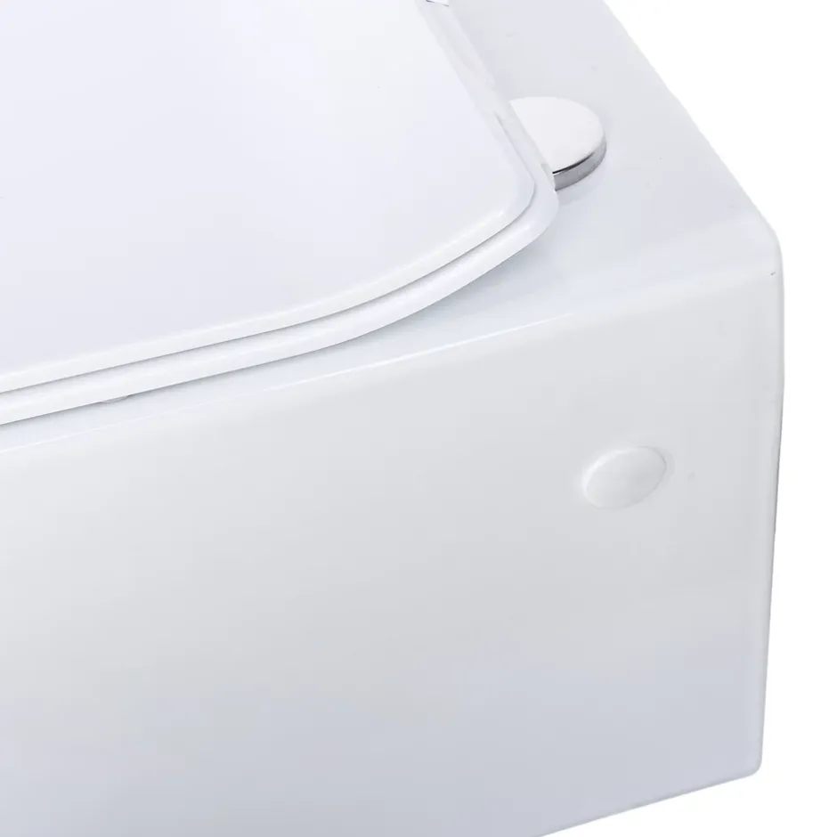GoodHome Cuvette WC suspendue sans bride, effet Vortex, Fuerte