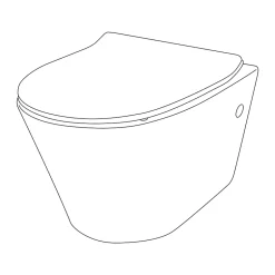 GoodHome Cuvette WC suspendue sans bride, effet Vortex, Fuerte