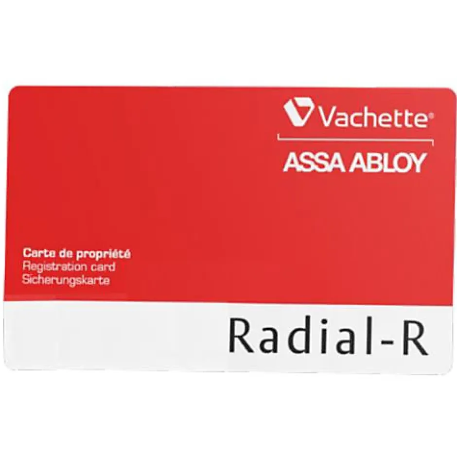 Vachette Cylindre profil européen RADIAL-R 42x42mm 3 clés - - 20987000