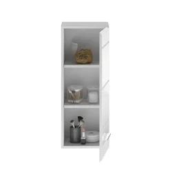 Meublorama Demi colonne de salle de bain Blanc laqué KLEANKIN