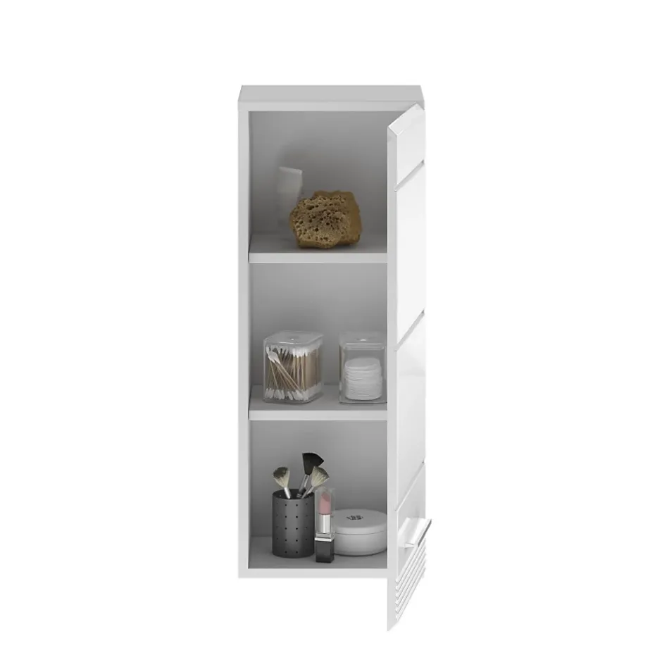 Meublorama Demi colonne de salle de bain Blanc laqué KLEANKIN